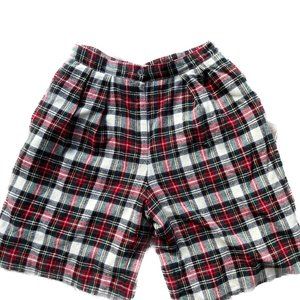 Vintage Susan Bristol Tartan Plaid Wool Shorts Size 16  , Vintage 1980s. (B2)